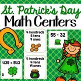 St. Patrick's Day Math Centers for Second Grade Place Valu