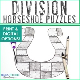 DIVISION Horseshoe Puzzle | FUN St Patricks Day Math Activ