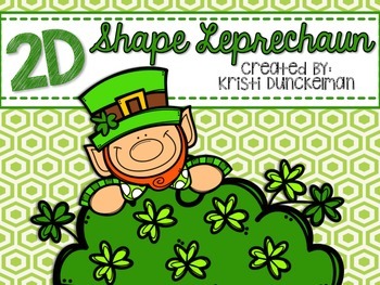 Preview of St. Patrick's Day Math Craftivity--2D Shape Leprechaun