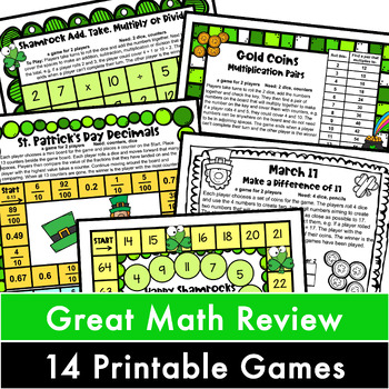 St. Patrick's Day Activity: St. Patrick's Day Math Games Fourth Grade
