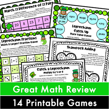 St. Patrick's Day Math Games Third Grade by Games 4 ...