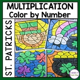 St. Patricks Day Math Multiplication Coloring Sheets - Col