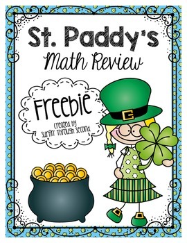 Preview of St. Patrick's Day Math Review Freebie