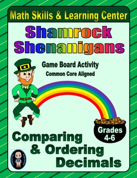 Preview of St. Patrick's Day Math Skills & Learning Center (Compare & Order Decimals)
