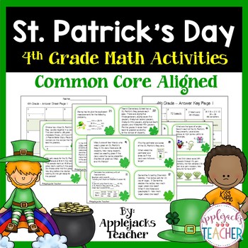 Preview of St. Patrick's Day Math Task Cards - 4th Common Core