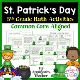 St. Patrick's Day Math Task Cards - 5th Grade Common Core