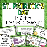 St. Patrick's Day Math Task Cards (Place Value, Time, Mone