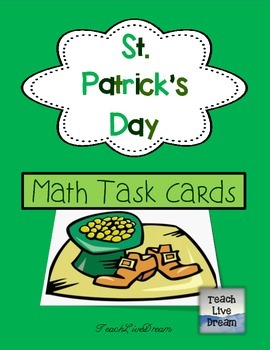 Preview of St. Patrick's Day Math Task Cards (FREE!)