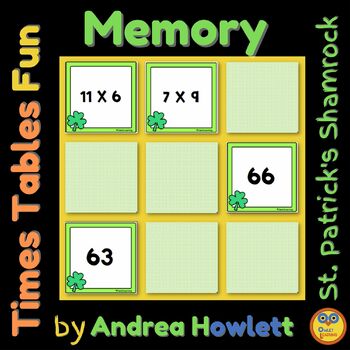 St. Patricks Day Math - Times Tables Memory, Bingo, Lotto Fun Games For 