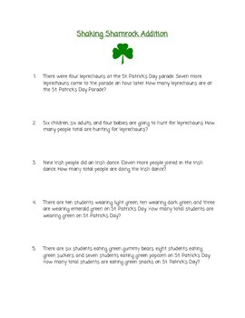 Preview of St. Patrick's Day Math Unit