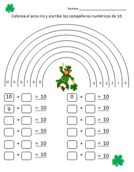 Preview of St. Patrick's Day Math Worksheet