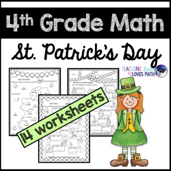 Preview of St Patricks Day Math Worksheets 4th Grade Common Core