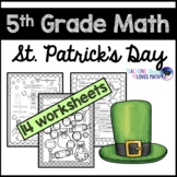 St Patricks Day Math Worksheets 5th Grade Common Core