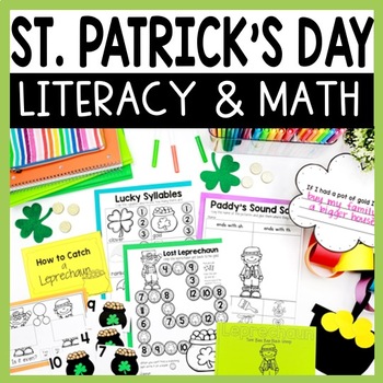 Preview of St Patricks Day Math & Writing Activities for Kindergarten - St Pattys Day Craft