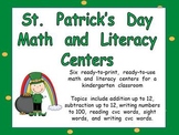 St. Patrick's Day Math and Literacy Centers- Kindergarten