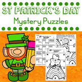 St Patricks Day Math and Phonics Mystery Puzzle Worksheets