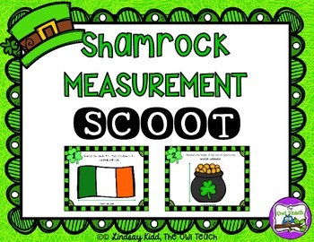 Preview of St. Patrick's Day Math Game:  Measurement SCOOT