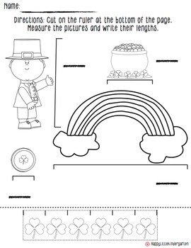 Preview of St. Patrick's Day Measuring FREEBIE!
