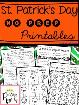 Preview of St. Patrick's Day Printables: ELA and Math