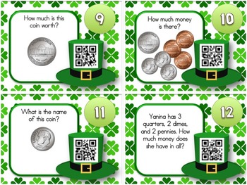 St. Patrick's Day Money QR Code Task Card Fun by FlapJack Educational ...