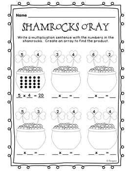 Preview of St. Patrick's Day - Multiplication Arrays