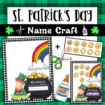 St Patricks Day Name Craft - Leprechaun Gold by Little Olive | TPT
