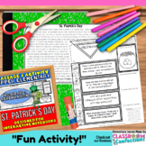 St. Patrick's Day Reading Passage Comprehension Questions 