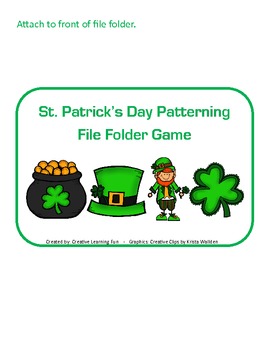 Preview of St. Patrick's Day Patterning File Folder Game