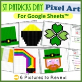 St Patricks Day Pixel Art Fill Color Activities for Google