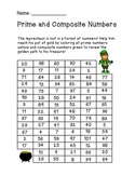 St. Patrick's Day Prime and Composite Numbers Activity