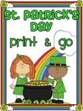 St. Patrick's Day Math and Literacy March Activities No Prep