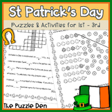 St Patrick's Day Puzzles for Grades 1 to 3