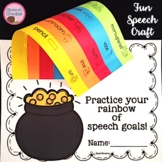 St Patricks Day Rainbow Speech Therapy Craft | Articulatio