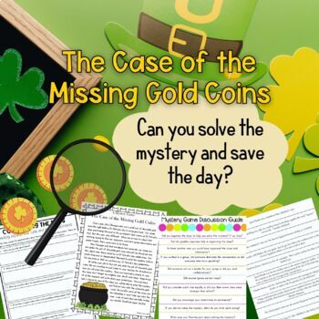 Preview of St Patricks Day Reading Comprehension Mystery Game Team Building Activities