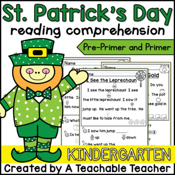 Preview of St. Patricks Day Reading Comprehension for Kindergarten