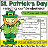 St. Patricks Day Reading Comprehension for Kindergarten