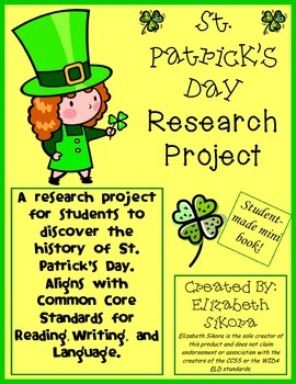 Preview of St. Patrick's Day Research Project