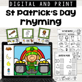 St Patricks Day Rhyming Print and Digital Google Slides™
