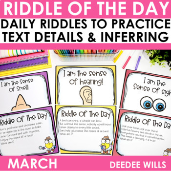 Preview of Weather Riddle of the Day | 5 Senses and More March Riddles