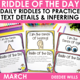 Weather Riddle of the Day | 5 Senses and More March Riddles