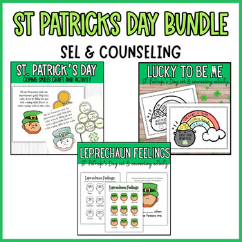 Preview of St Patricks Day SEL & Counseling Activities, Spring Counseling, March SEL