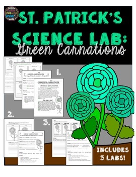 Preview of St. Patrick's Day Science Lab: Colored Carnations