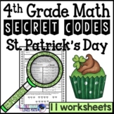 St Patricks Day Secret Code Math Worksheets 4th Grade