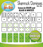 St. Patrick's Day Shamrock Dominoes Clipart {Zip-A-Dee-Doo