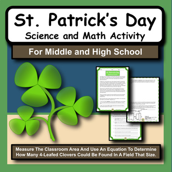 Preview of St. Patricks Day Shamrock and 4-Leaf Clover Science and Math Experiment Activity