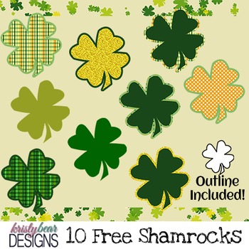 Preview of St. Patrick's Day Clipart - Shamrocks