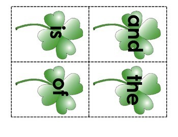 Preview of St. Patrick's Day Sight Word Centers - FREEBIE