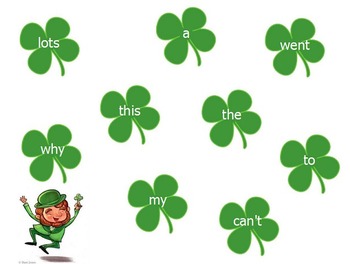 Preview of St. Patrick's Day Sight Words