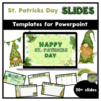 Preview of St. Patricks Day Slides Template for Powerpoint: March | Holiday