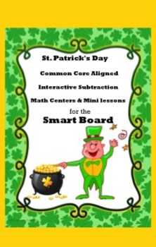 Preview of St. Patrick's Day Smart Board Subtraction
